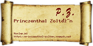 Princzenthal Zoltán névjegykártya